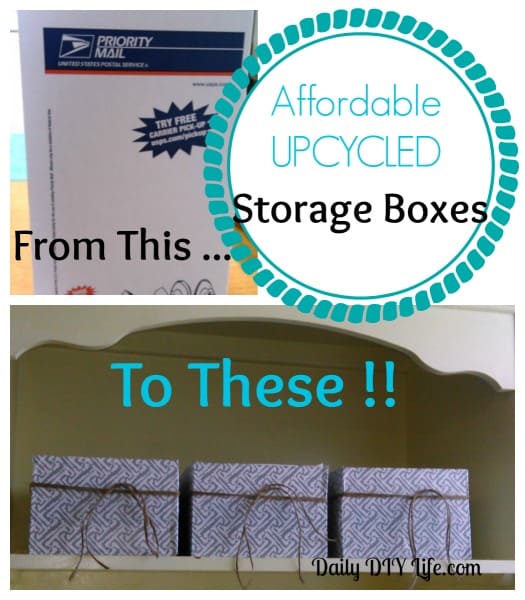 Affordable Upcycled Storage Boxes : Daily DIY Life.com