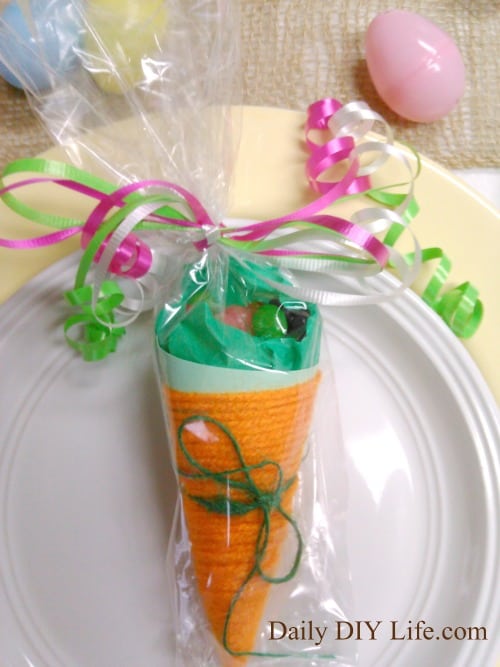 DIY Paper Carrots a perfect addition to any Spring Craft or Easter Table setting! 