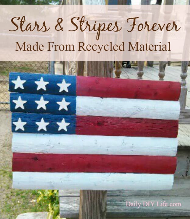 Stars & Stripes Forever! Wooden American Flag Craft- Summer Decor! DailyDIYLife.com