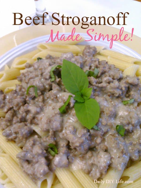 Beef Stroganoff Made simple! A Comforting Weeknight Meal! | DailyDIYLife.com