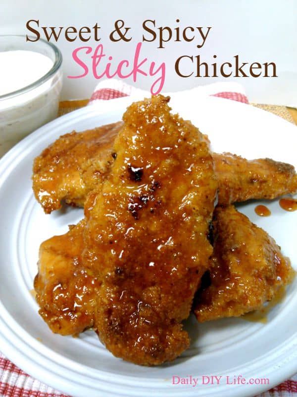 Sweet & Spicy Sticky Chicken Recipe! | DailyDIYLife.com