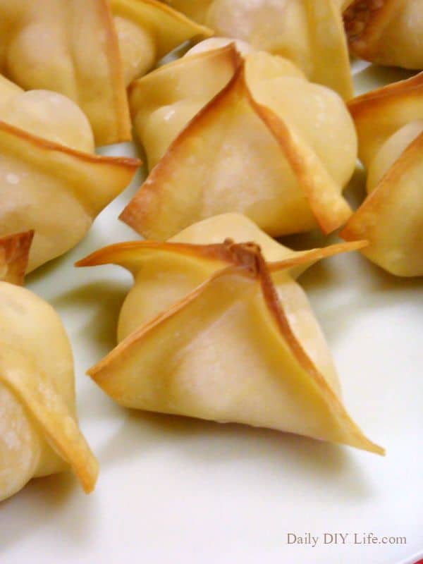 Restaurant Style Crab Rangoon at Home - BAKED not fried - DailyDIYLife.com