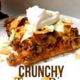 Crunchy Taco Pie Recipe - An easy meals recipe perfect for any busy weeknight or game day celebration: DailyDIYLife.com