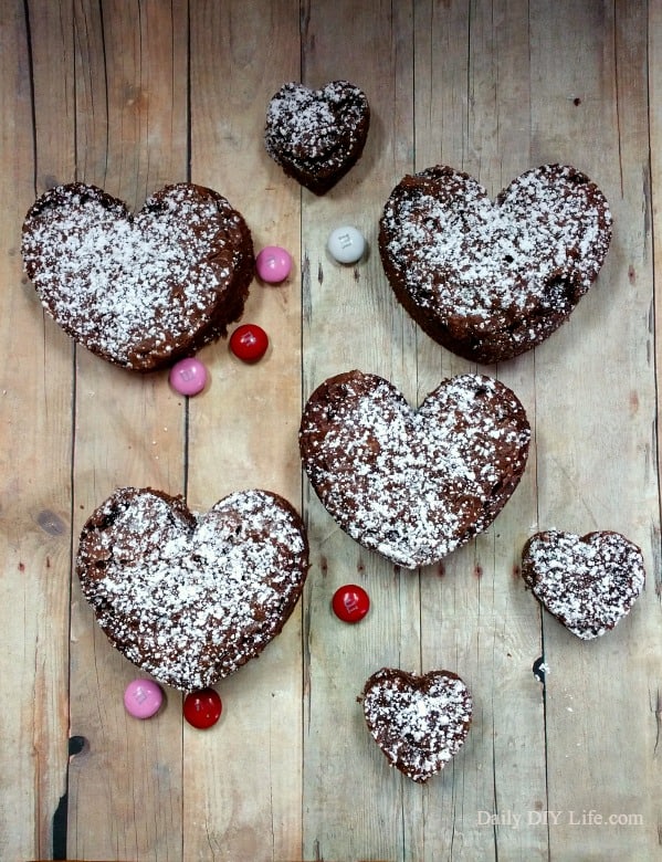 Decadent Triple Chocolate Valentine Brownies. These Semi-Homemade Brownies are super easy to whip up when you need a sweet treat for that special occasion! | DailyDIYLife.com