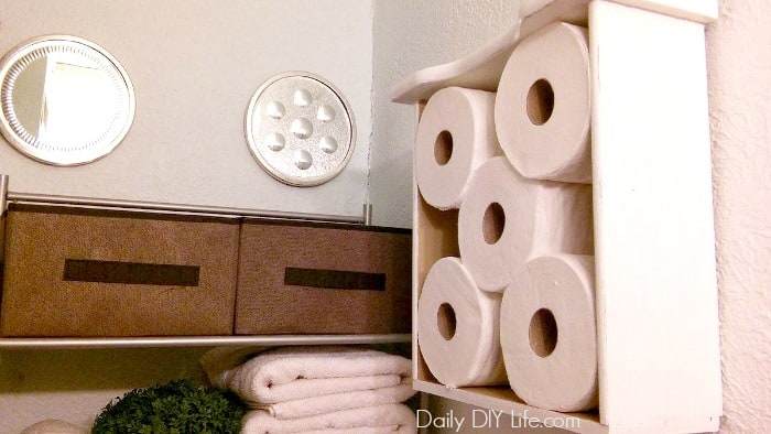Having a tiny bathroom can be a challenge at times. Knowing these 5 Ways to Eliminate Clutter in a Tiny Bathroom certainly helps! With a little help from Quilted Northern Ultra Soft & Strong® Mega Rolls and @Target we stay organized! #Ad #DesignedMega #CollectiveBias