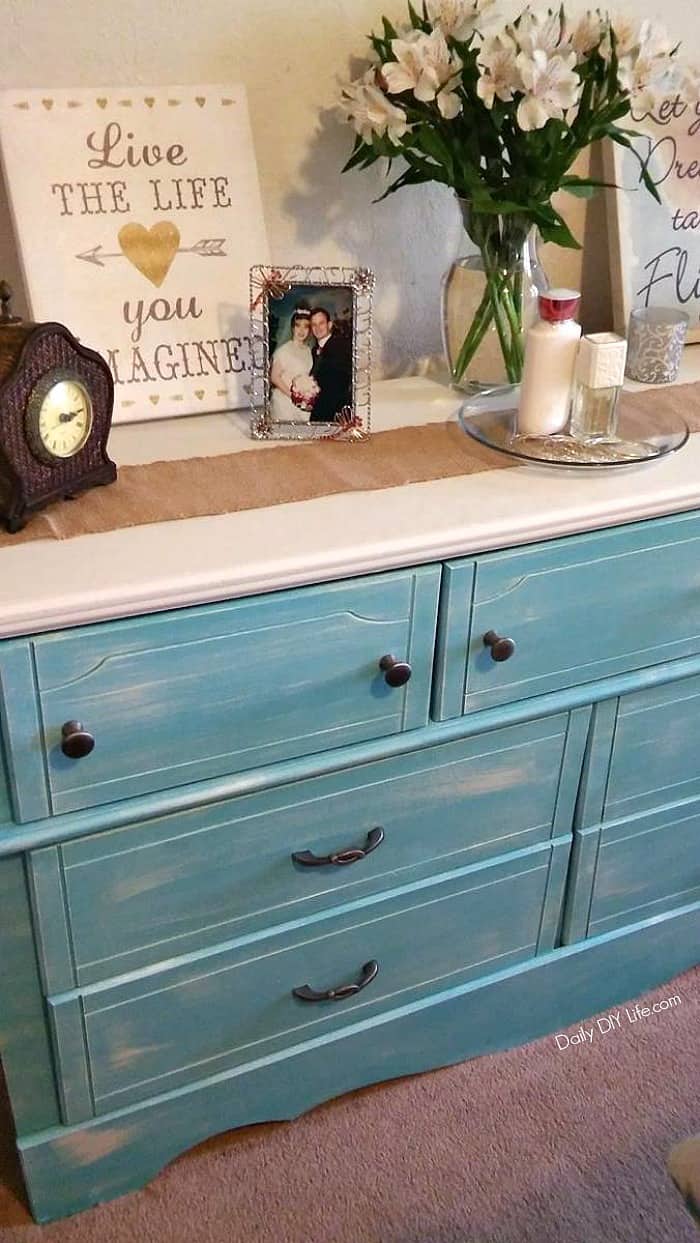 When we got this dresser for free, it needed lots of TLC. Take a look at how this Painted Dresser was restored from boring to beautiful.
