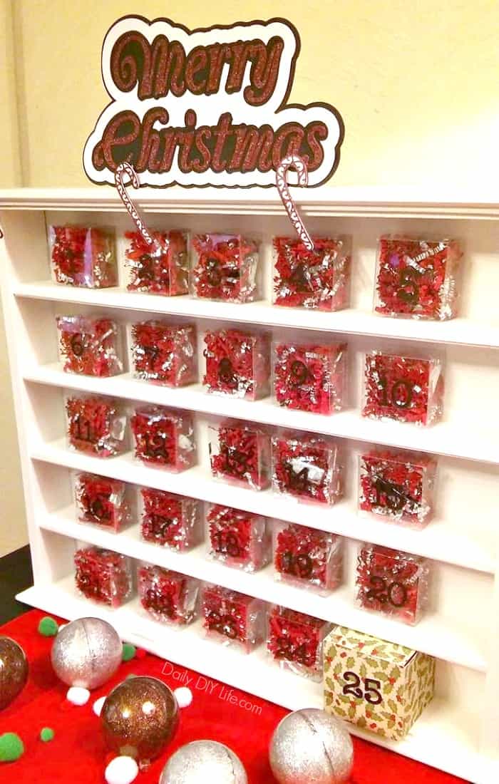 Christmas Countdown Advent Calendar made easy with a little help from Oriental Trading! 