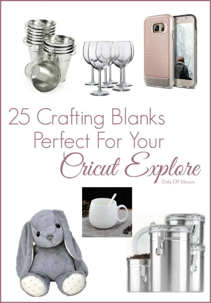 Are you looking for unique and creative crafting blanks for your Cricut Explore projects? Here are some of our favorites! What would you add to the list? #affiliate #cricut #designnspace #craftingblanks