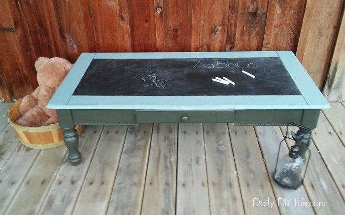 I finally found the perfect paint. Durable and Beautiful Dixie Bell Paint makes our Coffee Table Makeover kid tough. #sponsored #DixieBell #GatorHide