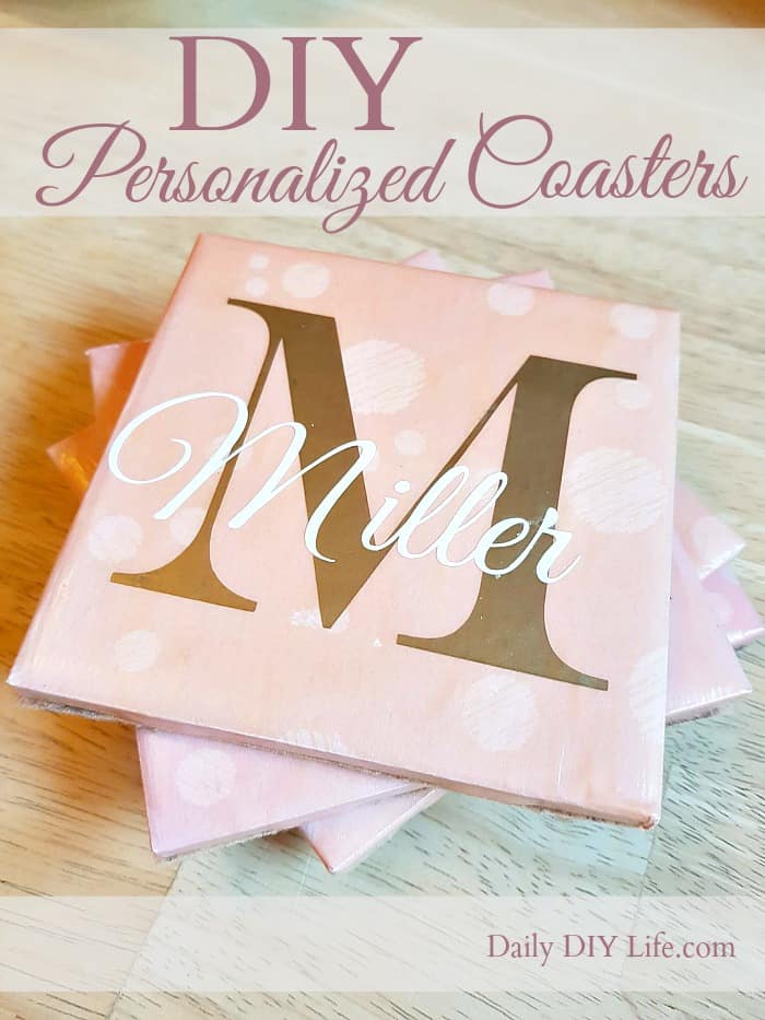 customized coasters with the letter M - personalized coasters