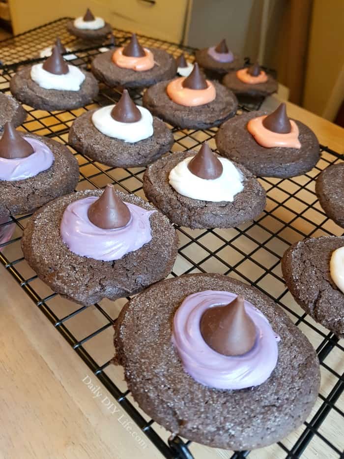 Cake Mix Cookies are a huge hit around our house! These charming Witches Hat Cake Mix Cookies are perfect for your next Halloween Party. 