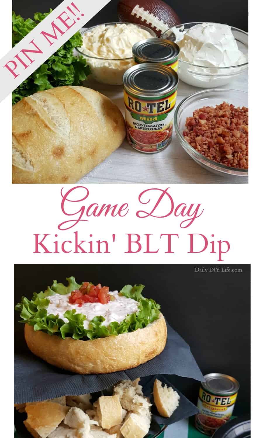 If you are looking for the perfect Game Day Recipe to wow your guests, you have come to the right place! Our 4 ingredient Kickin' BLT Dip will wow them all! #AD #DipForTheWin 