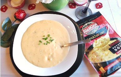The winter months can make it tough to get out for a romantic date night. That is why we like to have our date night right at home. With a little help from Idahoan Steakhouse Soups, a Romantic Date Night In doesn't have to be complicated. #Ad #IdahoanSoups