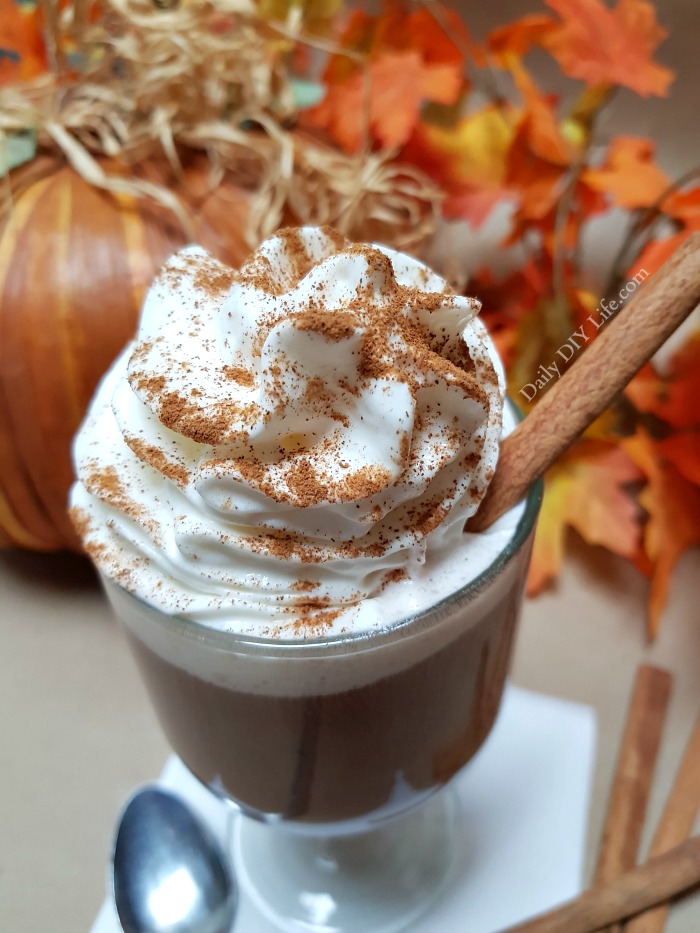 Fireball Cinnamon Hot Chocolate is the perfect warm you up treat for those cool Fall evenings! Rich, creamy hot chocolate, with an extra cinnamon fireball kick is easy to make, delicious, and will satisfy any sweet tooth, grown-up style! #Cocktails #FallCocktails #Fireball #FireballCocktails #SpikedHotChocolate #GrownUpHotChocolate #MixedDrinks
