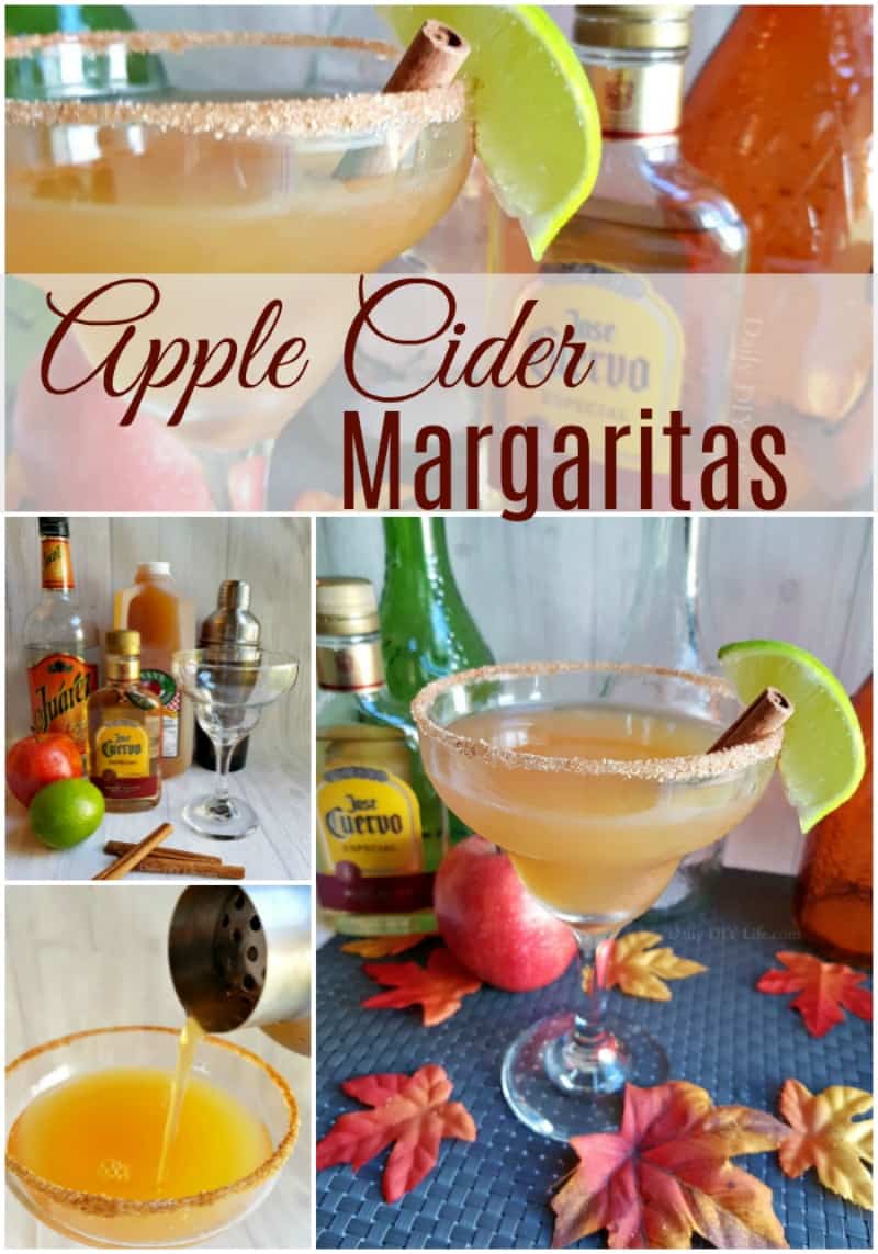 This Apple Cider Margarita is the perfect fall twist on a classic cocktail. Crisp and refreshing fresh apple cider, paired with the unique flavor of tequila is a match made in heaven. #Cocktails #Tequila #FallCocktails #Margarita #AdultBeverages #AppleCider