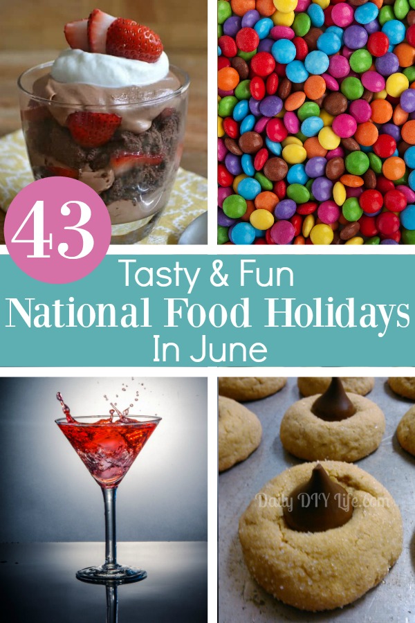 We found 43 Tasty & Fun National Food Holidays in June for you to celebrate. Everything from National Peanut butter cookie day to National Lobster Day. If you are looking for a reason to celebrate food in the month of June, here are forty-three exciting choices. Some days have more than one food holiday, choose your favorite and party on! #NationalFoodHolidays #FoodHolidaysInJune #JuneFoodHolidays #FoodInJune #CelebrateJune #FoodHolidays #CrazyFoodHolidays