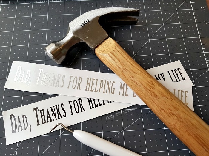 We have the perfect DIY Father's Day gift idea that dad is going to love. Using your Cricut and some polished metal vinyl, you can have it together in no time. Best of all you can personalize it with any message, just right for dad's special day. #Sponsored #StyleTechCraft #StyleTech #VinylCrafts #PolishedMetalVinyl #CricutMade #Cricut #FathersDayCrafts