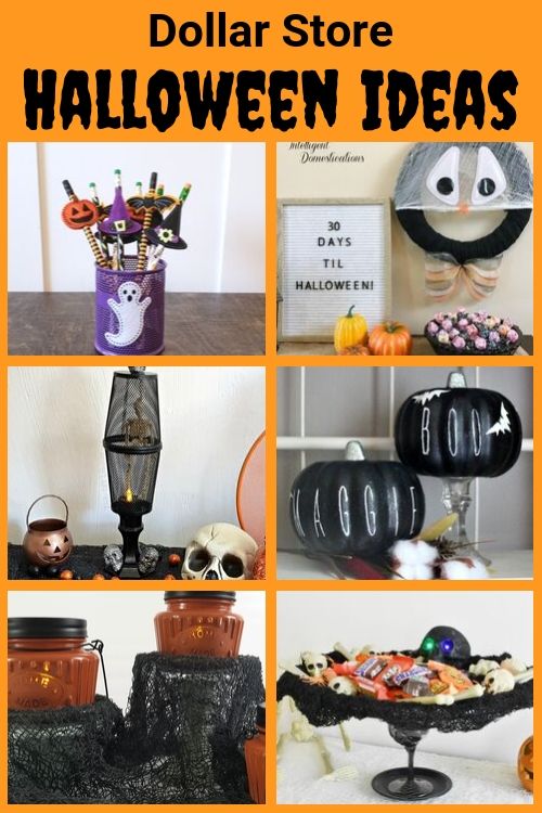 SIX cooky and spooky Dollar Store Halloween Crafts! You are going to love what the ladies have create this month. #DollarTreeCrafts #DollarStoreHalloween #DollarTreeHalloween #SpookyCrafts #DIYHalloween #HalloweenDecor #DollarStoreHomeDecor #HolidayCrafts