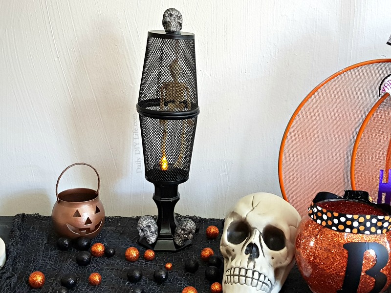 When it comes to Halloween crafts, using a Dollar Tree Skeleton to add a spooky look is the perfect accessory. These caged creepy skeletons are not only spooky, but they are simple to make using only items you can find at your local Dollar Tree. Who doesn't love a little skeleton fright when it comes to Halloween? #DollarTreeCrafts #HalloweenCrafts #DollarTreeHalloween #DollarTreeSkeleton #SpookyDecorations #SkeletonCrafts #HalloweenDecor #DIYHalloween