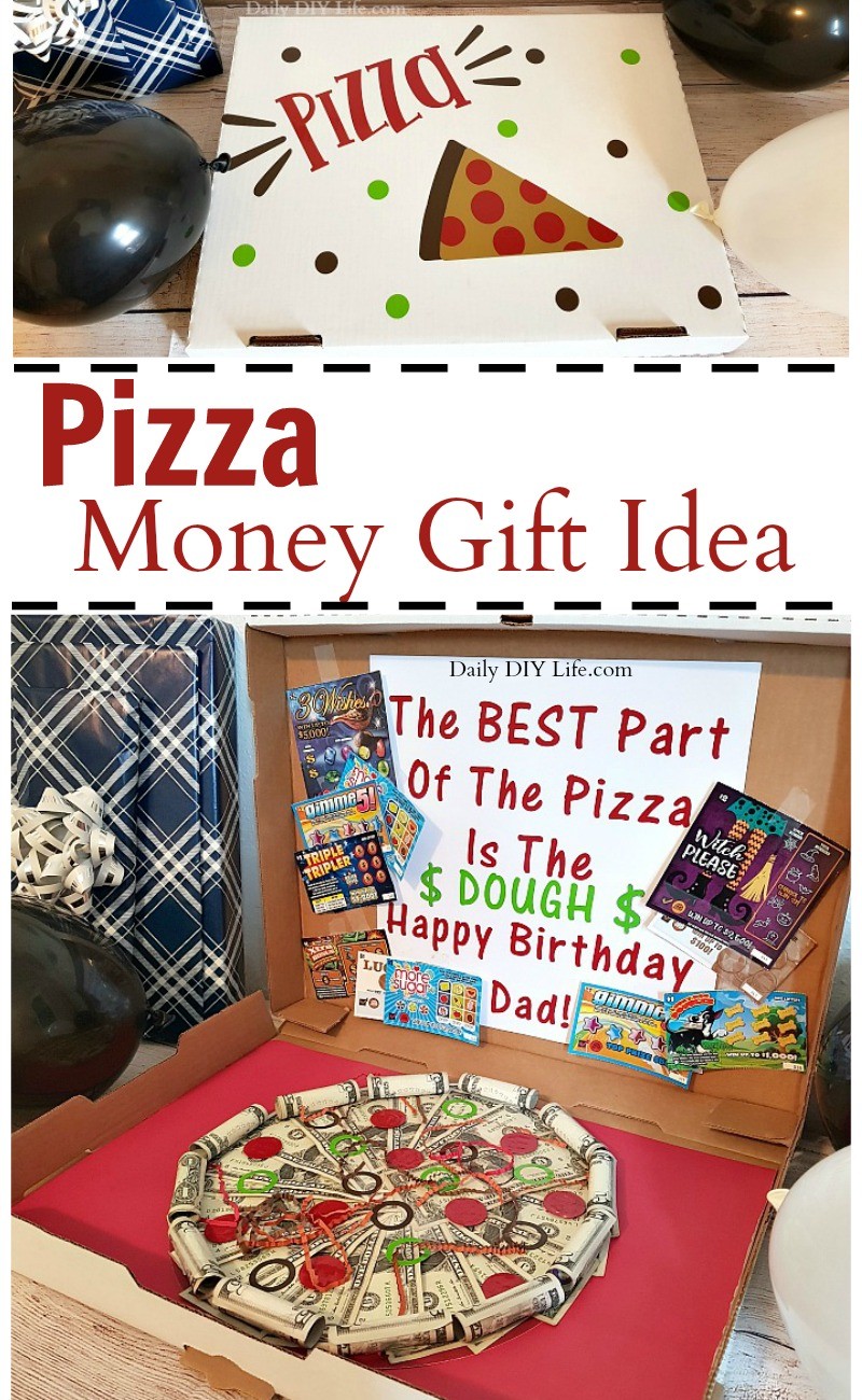 Making the perfect DIY Money Gift for the person that has everything is not only fun and easy, it is also a really cool way to give the gift of cash in a unique way. A few basic supplies, some dollar bills and a little bit of your time and you have a creative gift that everyone will want to receive. You can't go wrong with cash, am I right? #StyleTechCraft #StyleTechCraftVinyl #GlossyVinyl #CricutMade #Cricut #MoneyGiftIdea #DIYGiftIdeas #DIYPizza #DIYVinylCraft #MoneyGiftIdeas