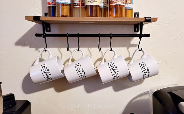 Create your own Coffee Bar Decor that you can personalize to fit all of your needs and your personality. Creating a DIY Coffee bar for your home is not only visually pleasing, but it will also free up some space in your kitchen. You can personalize so many accents for your coffee bar using StyleTech Craft Vinyl and your Cricut cutting machine. The sky is the limit when it comes to putting together your coffee bar decor. #Sponsored #StyleTechCraftVinyl #StyleTechCraft #CricutMade #Cricut #CoffeeBarDIY #CoffeeBarDecoration #CoffeeBar #CoffeeCart #CoffeeDecor