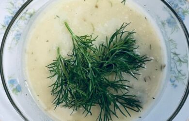 soup-ceramic-bowl-dill-creamy-cabbage-soup