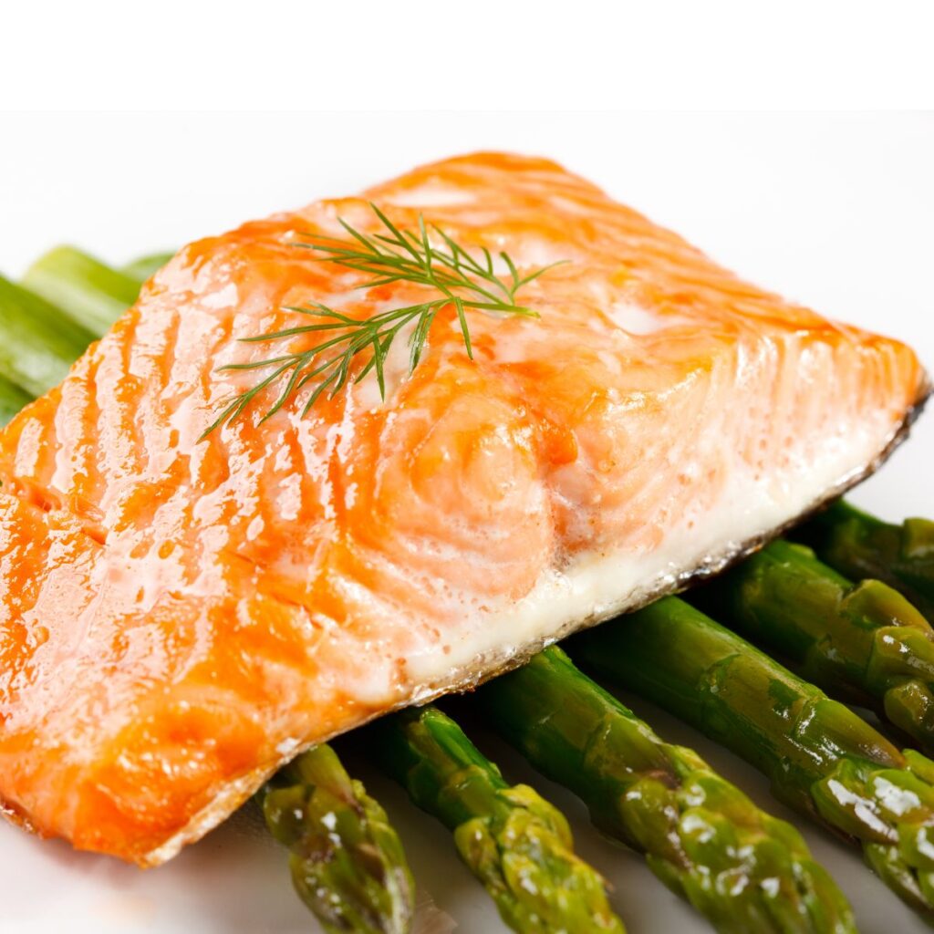 easy baked salmon with asparagus