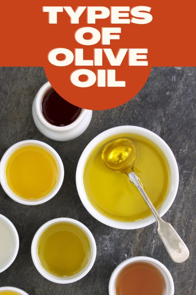 different types of olive oil in a bowl