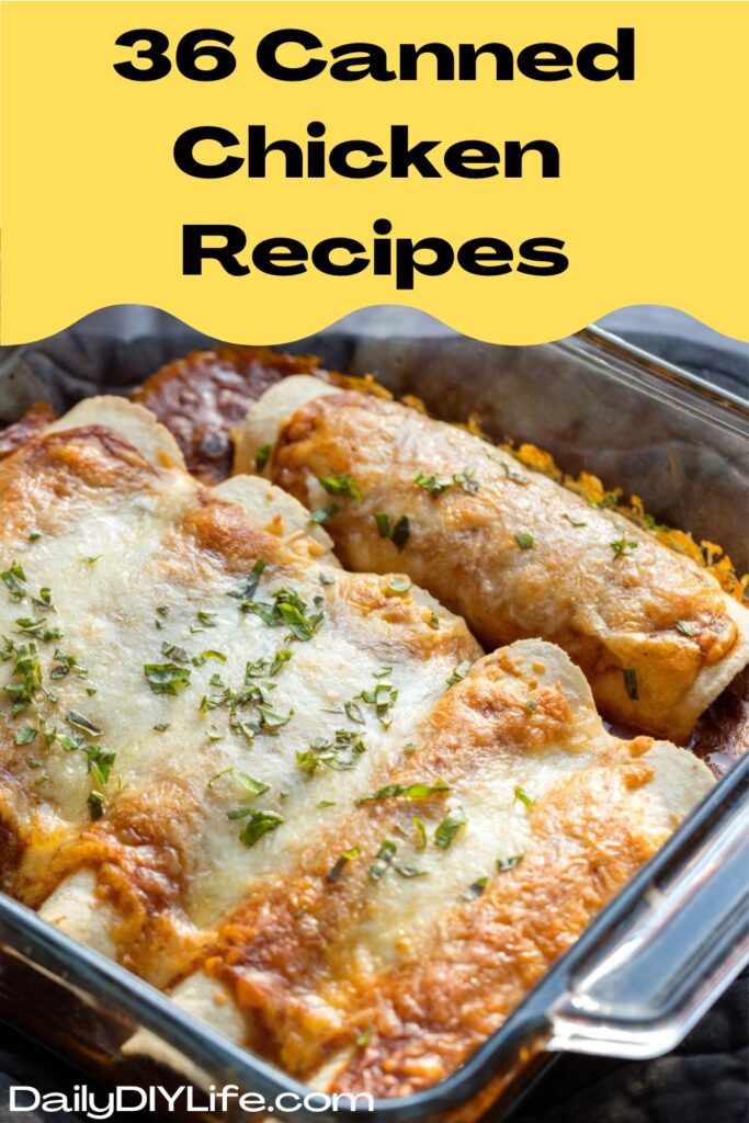 canned chicken recipes - pinterest pin