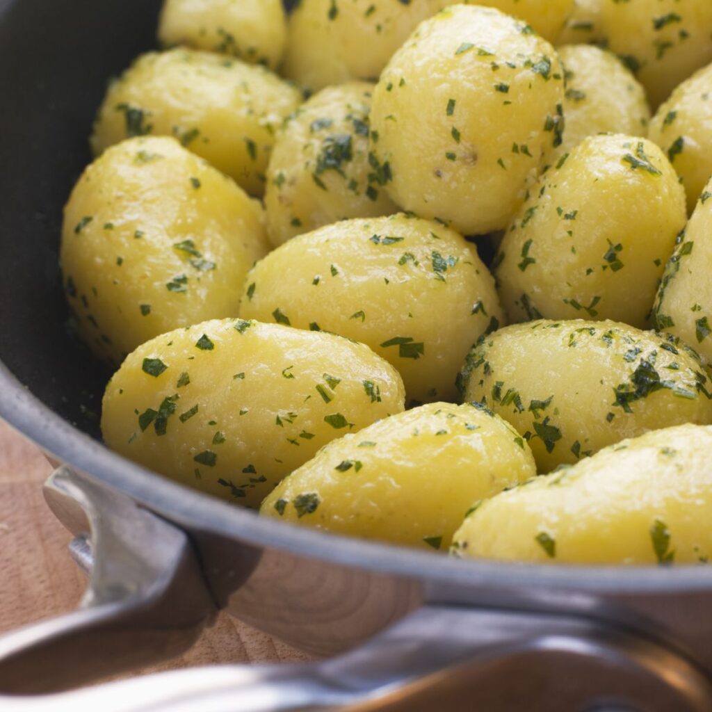 parsley butter potatoes - irish side dishes 