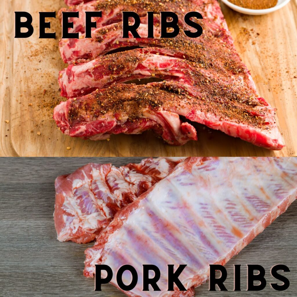 Pork vs beef ribs - different types of ribs