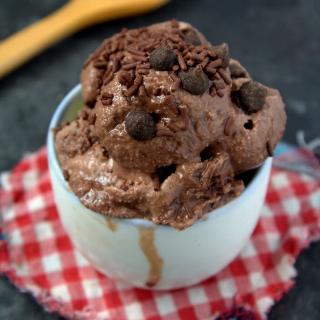 chocolate ice cream - recipes with half and half