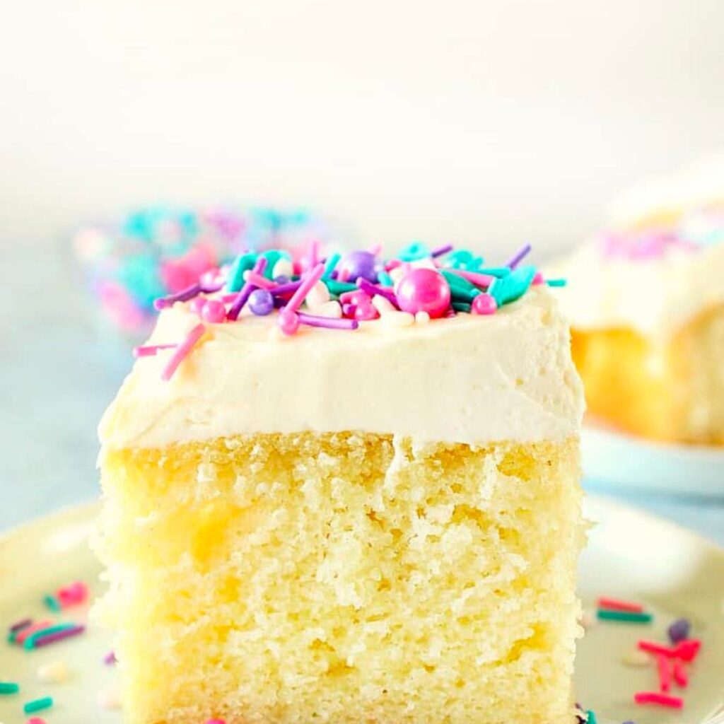 vanilla cake - recipes with half and half