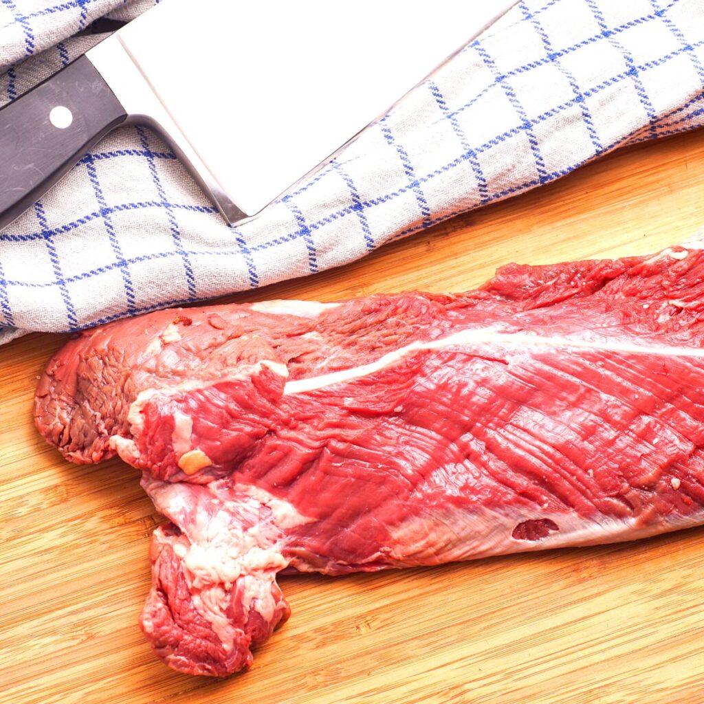 Raw cut of hanger steak