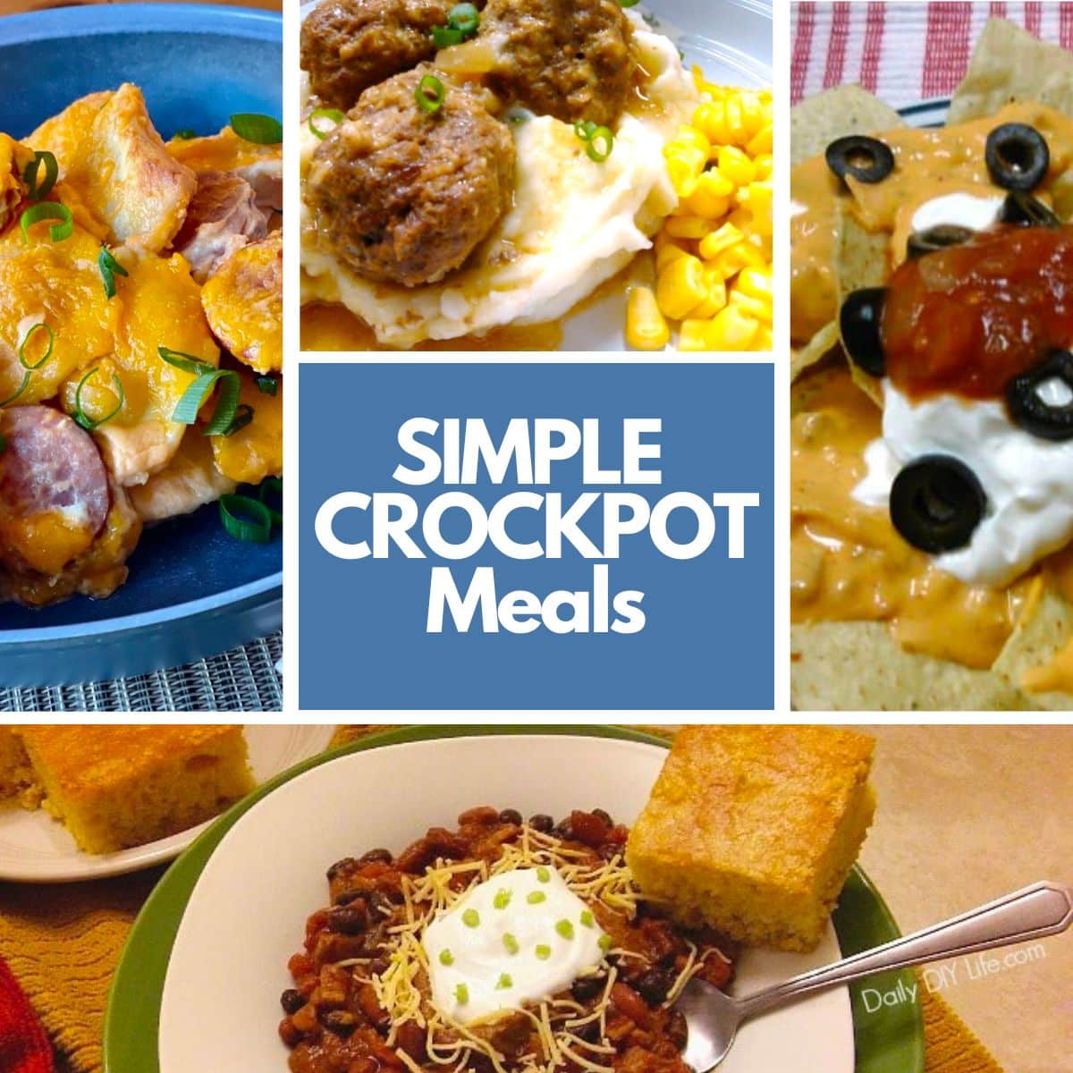 simple crockpot meals montage
