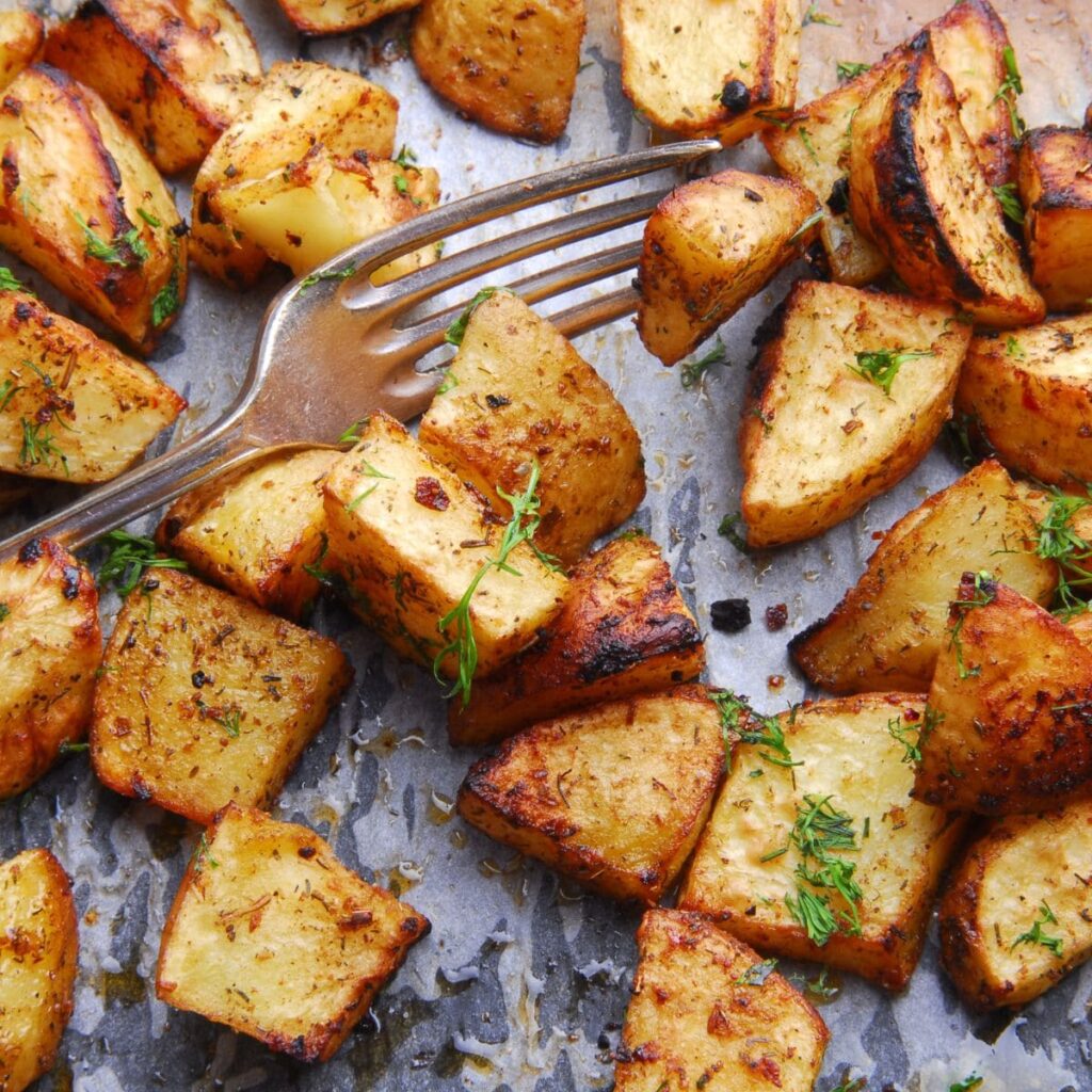 roasted potatoes as a side for pork chops