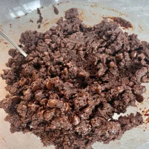 edible brownie batter mix with chocolate chips