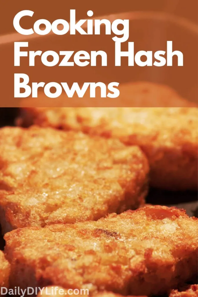 how to cook frozen hash browns - pinterest pin