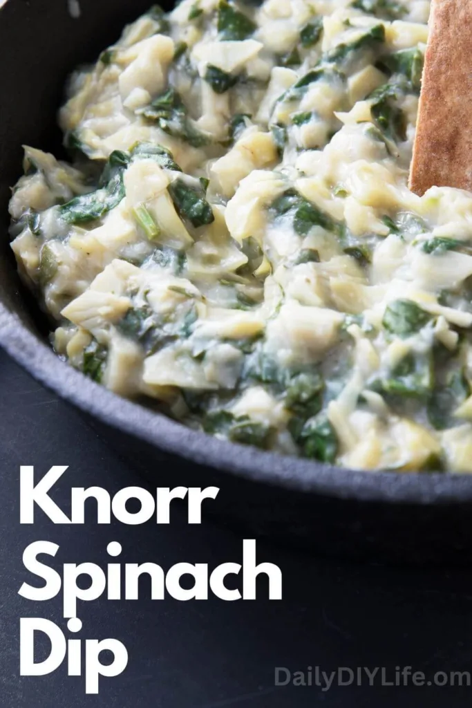 knorr spinach dip - pinterest pin