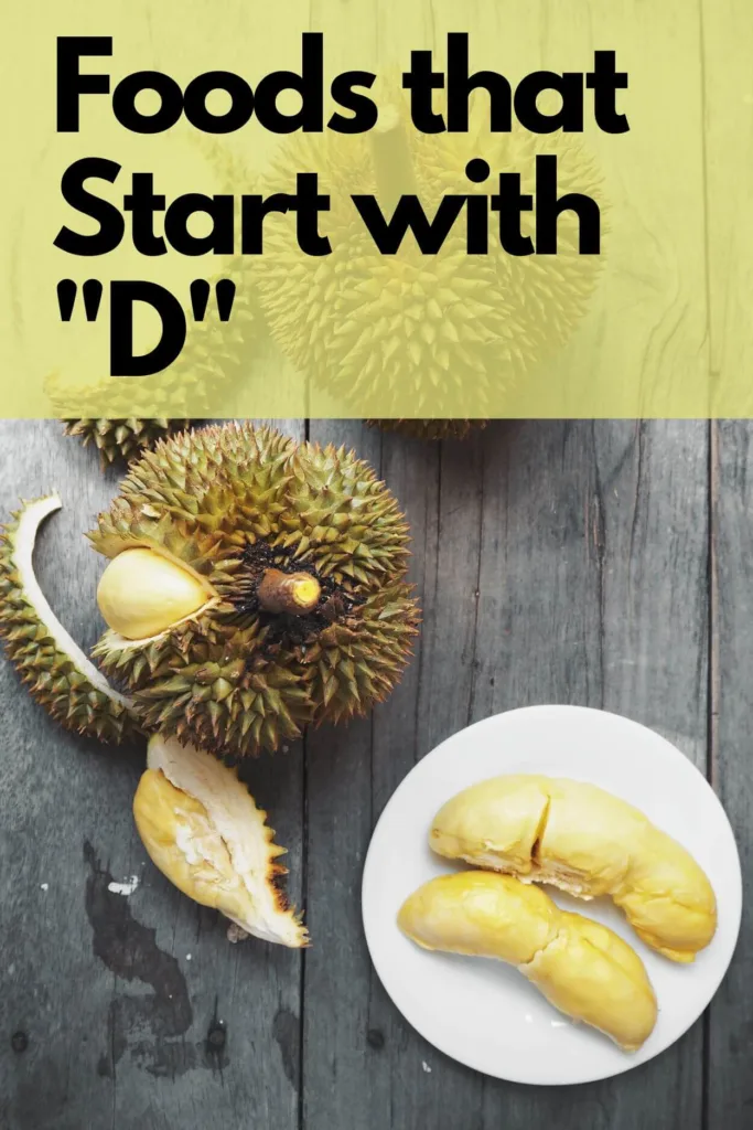 foods that start with d - pinterest pin