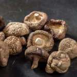pile of dried shitake mushrooms