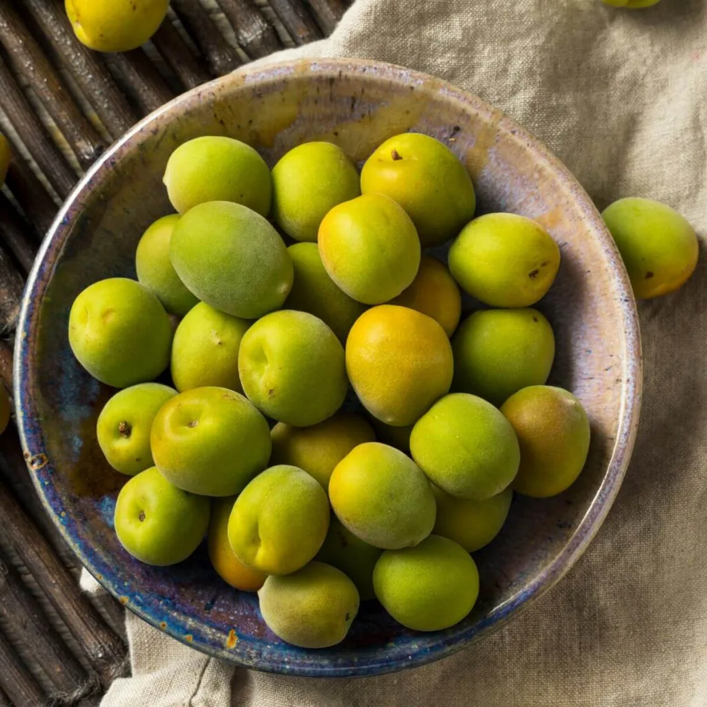 bowl of ume fruit