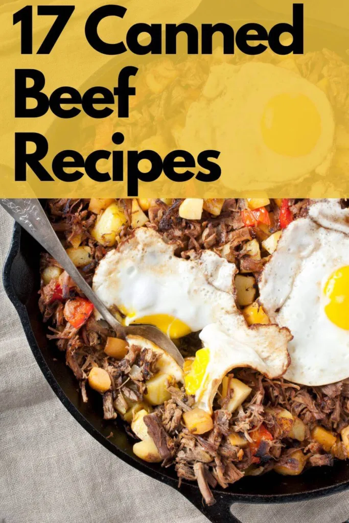 canned beef recipes - pinterest pin