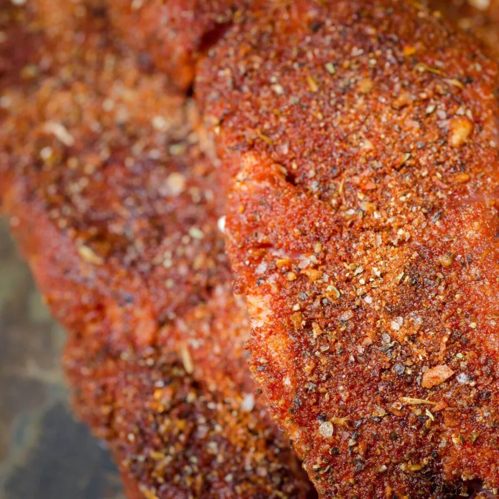 hello fresh tuscan heat spice rubbed on raw steak