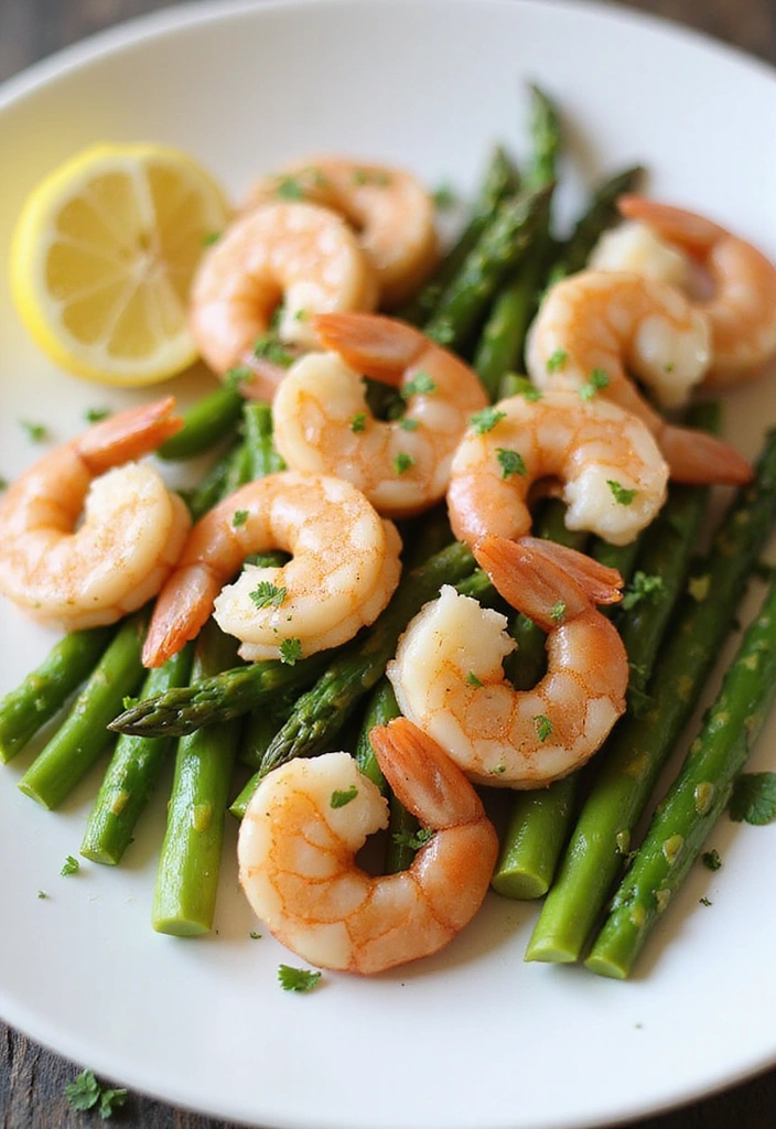 20 Healthy Meals You Can Make in Under 30 Minutes (Number 5 Will Surprise You!) - 7. Lemon Garlic Shrimp and Asparagus