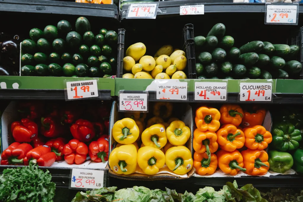 image of produce at a grocery store